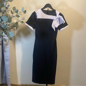 Elegant Black and White Dress